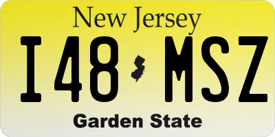 NJ license plate I48MSZ