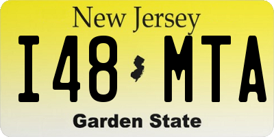 NJ license plate I48MTA