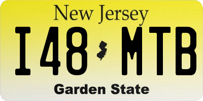 NJ license plate I48MTB