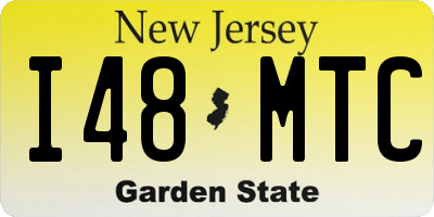 NJ license plate I48MTC