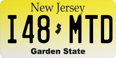 NJ license plate I48MTD