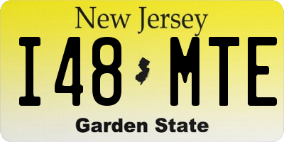 NJ license plate I48MTE