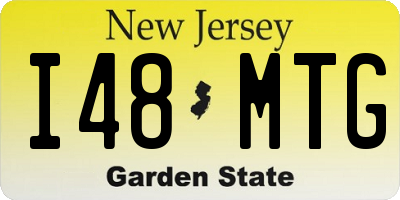 NJ license plate I48MTG