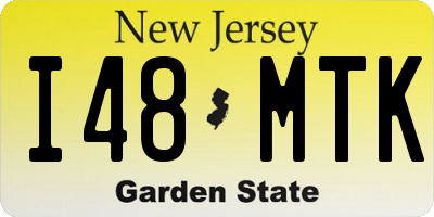 NJ license plate I48MTK