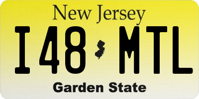 NJ license plate I48MTL