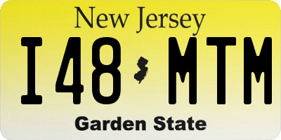 NJ license plate I48MTM