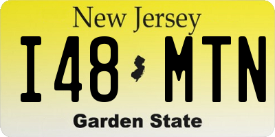 NJ license plate I48MTN