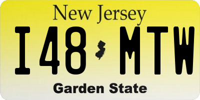 NJ license plate I48MTW