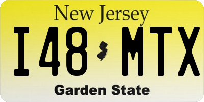 NJ license plate I48MTX