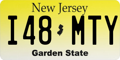 NJ license plate I48MTY