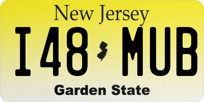 NJ license plate I48MUB