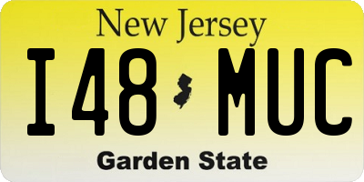 NJ license plate I48MUC