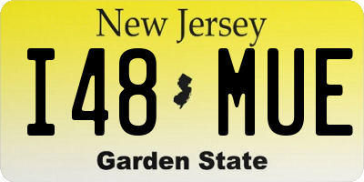NJ license plate I48MUE