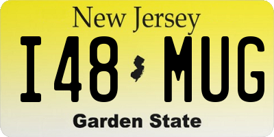 NJ license plate I48MUG