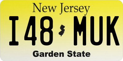NJ license plate I48MUK