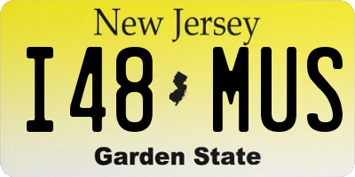 NJ license plate I48MUS