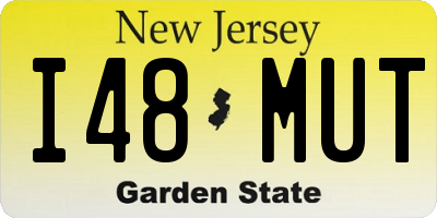 NJ license plate I48MUT