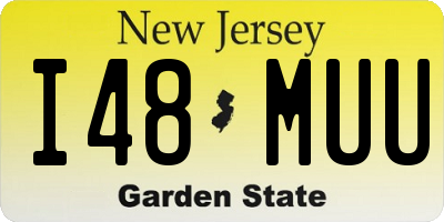 NJ license plate I48MUU