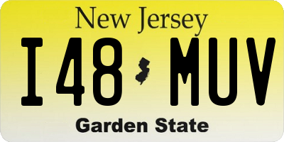 NJ license plate I48MUV