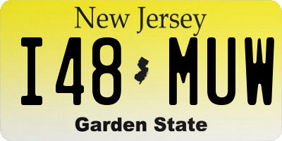 NJ license plate I48MUW