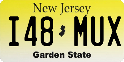 NJ license plate I48MUX
