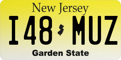 NJ license plate I48MUZ