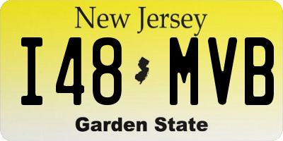 NJ license plate I48MVB