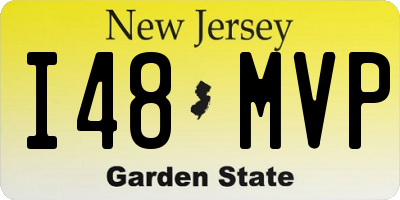 NJ license plate I48MVP