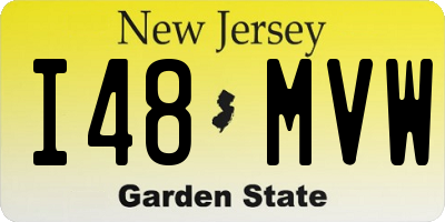 NJ license plate I48MVW