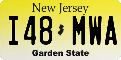 NJ license plate I48MWA