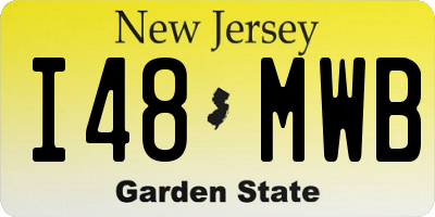 NJ license plate I48MWB
