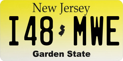 NJ license plate I48MWE
