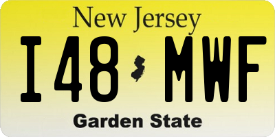 NJ license plate I48MWF