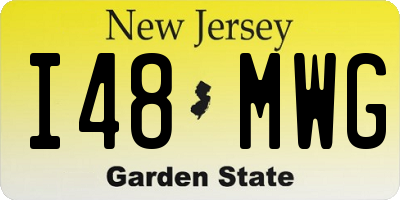NJ license plate I48MWG