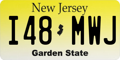 NJ license plate I48MWJ