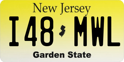 NJ license plate I48MWL