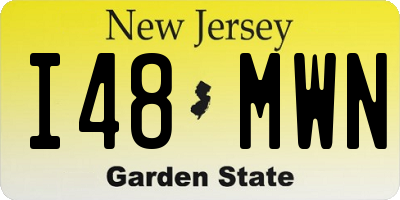 NJ license plate I48MWN