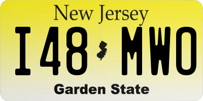 NJ license plate I48MWO