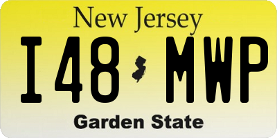 NJ license plate I48MWP