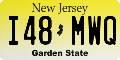 NJ license plate I48MWQ