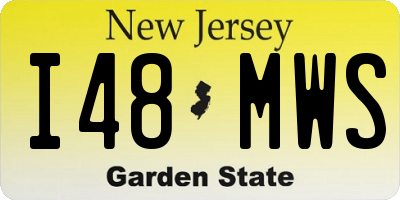 NJ license plate I48MWS