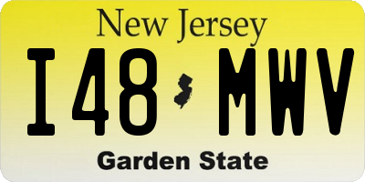 NJ license plate I48MWV