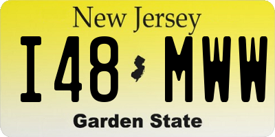 NJ license plate I48MWW