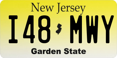 NJ license plate I48MWY