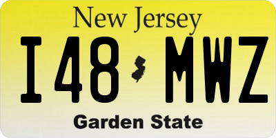 NJ license plate I48MWZ