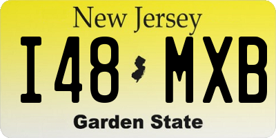 NJ license plate I48MXB