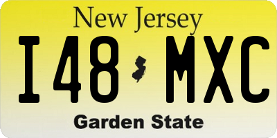 NJ license plate I48MXC
