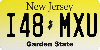 NJ license plate I48MXU