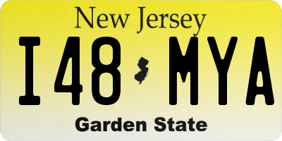 NJ license plate I48MYA