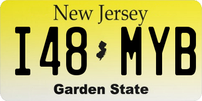 NJ license plate I48MYB
